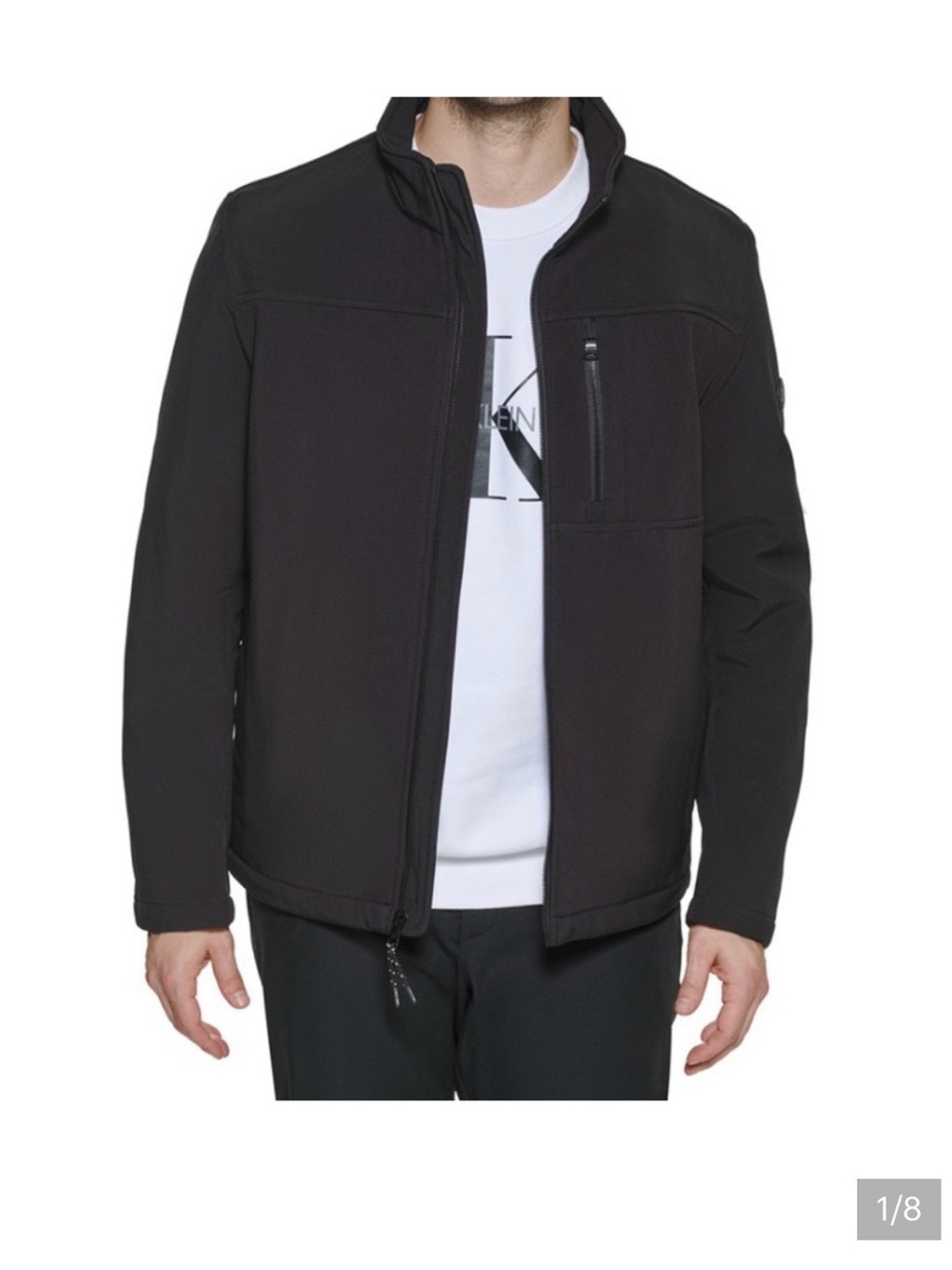 Calvin Klein Men's Black 4 ways stretch water resistant  Jacket
